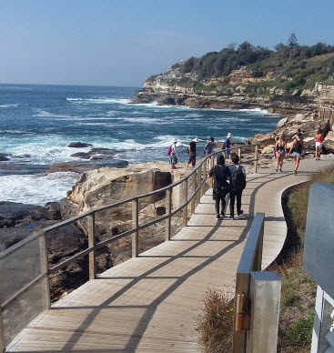 bondi to coogee coastal walk - boardwalk