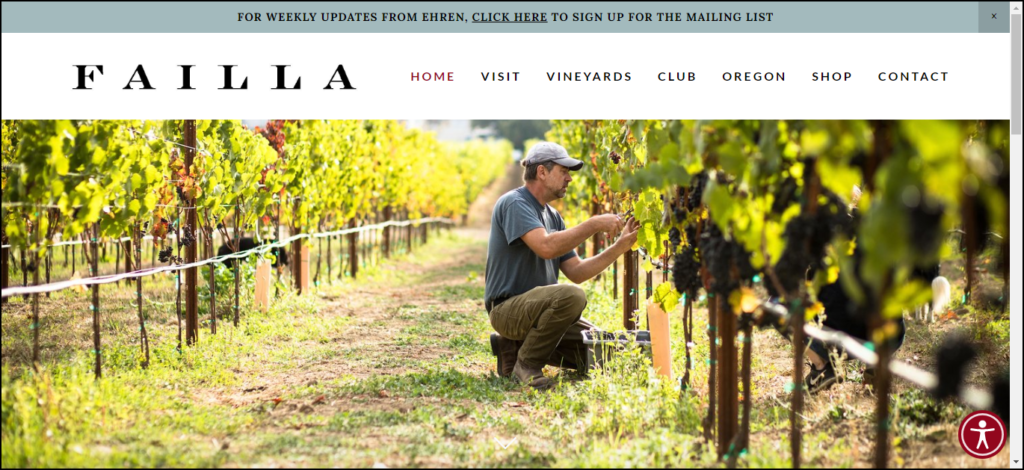 Failla Winery website