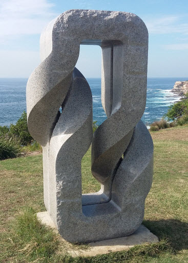 bondi to coogee coastal walk - twice twist bands sculpture