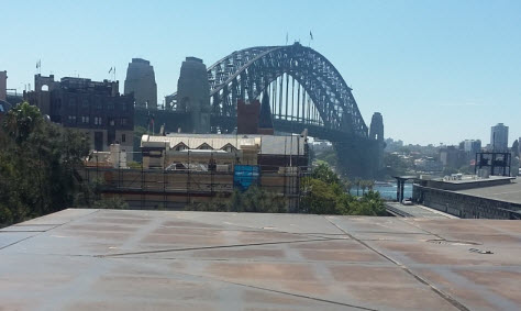 Sydney Harbour walk - view from museum rooftop cafe