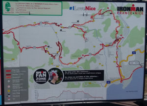 Bicycle course for the IronMan de Nice 2018
