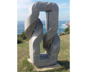 Twice Twist sculpture by artist Keizo Ushio. Located along the Bondi to Coogee Coastal Walk.