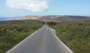 Country lane in northwest Malta