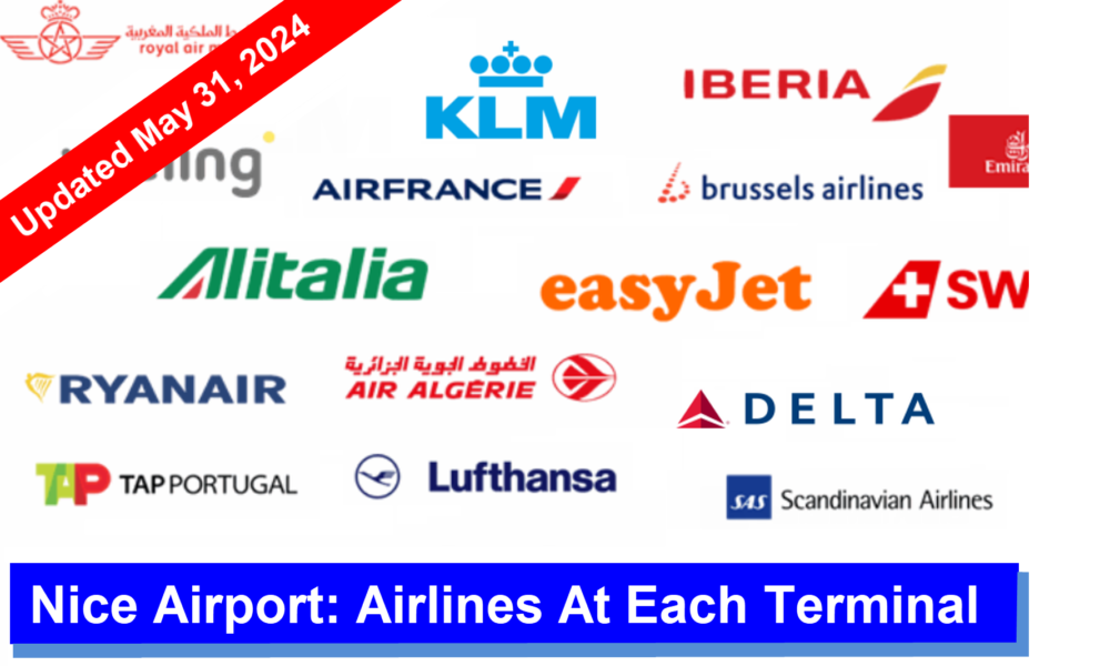 Nice Airport: Airlines At Each Terminal