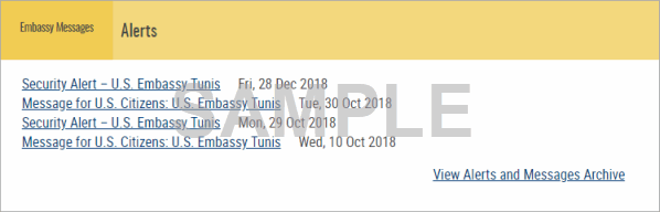 U.S. embassy alert links sample