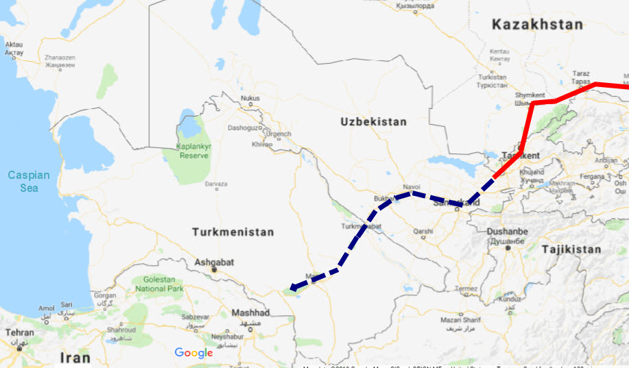 Presumed route taken from November 2019 until now and in the future