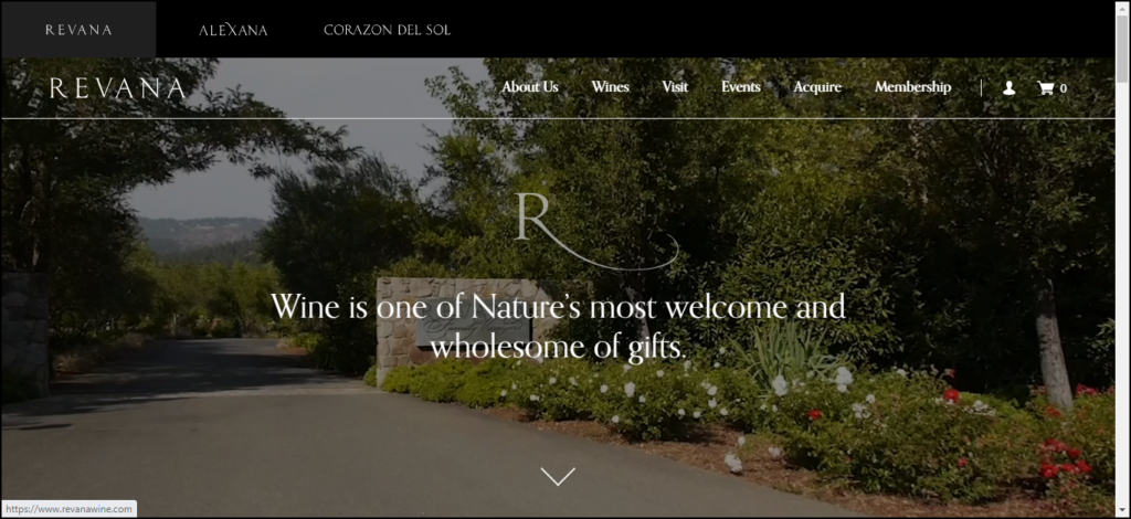 Revana Winery website